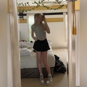 Cropped Collared Tee